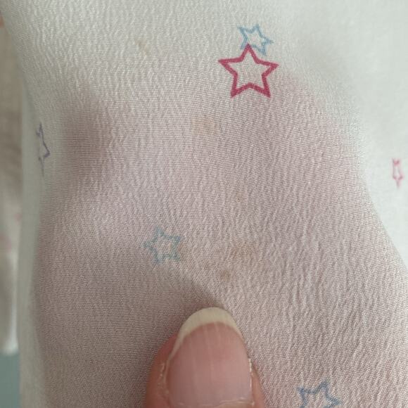 Rails Kate Pastel Stars Silk Button down blouse size xs - Picture 6 of 7